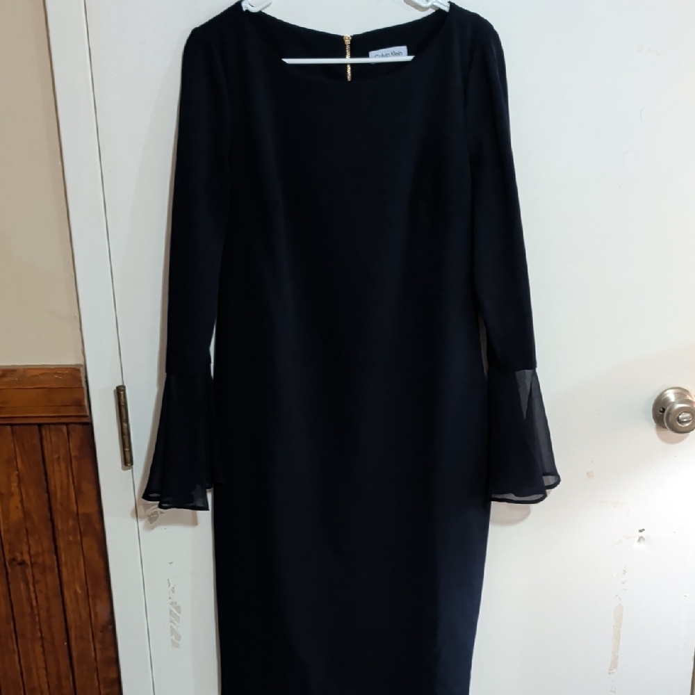 Calvin Klein Dark Blue Long Sleeve Dress